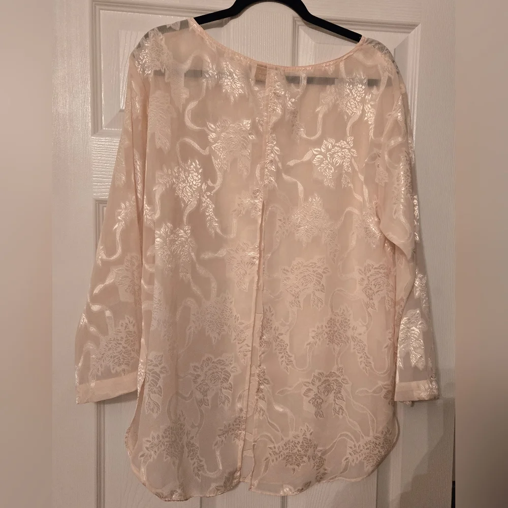Vintage Victoria's Secret Gold Label Women's Pajama Set Cream Size M